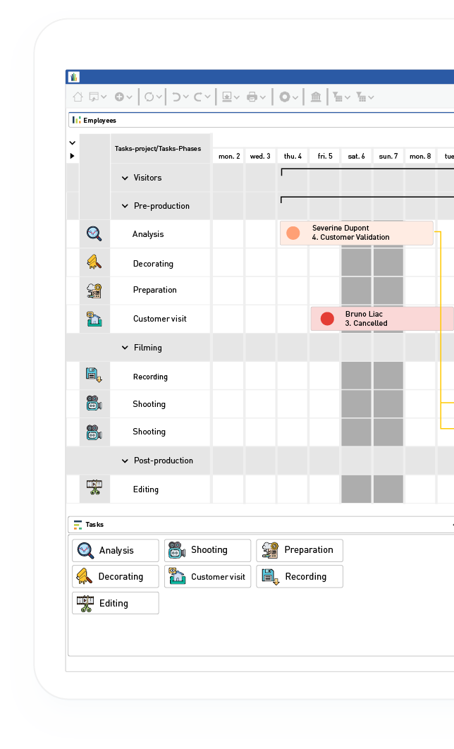 Gestion de chantiers avec Visual Planning