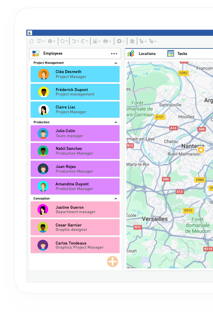 Allocate your resources with Visual Planning Geolocalisation.