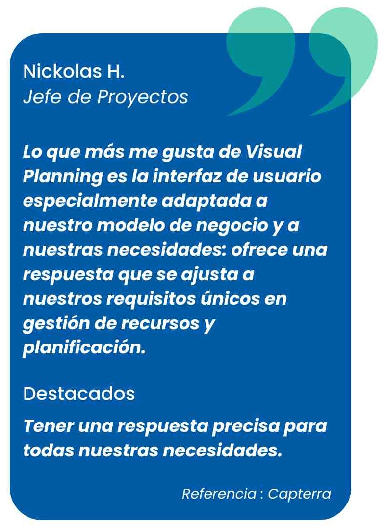 La opinión de Nickolas sobre Visual Planning