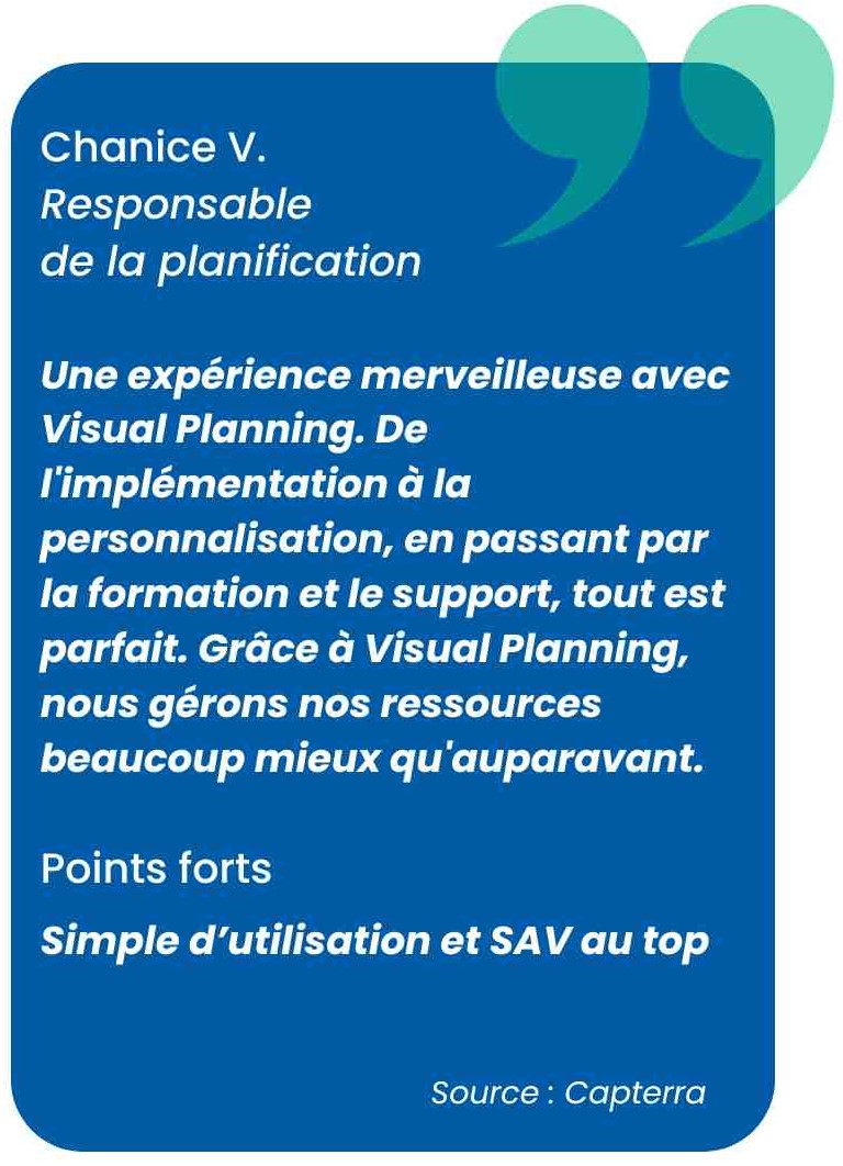 Avis Visual Planning Chanice